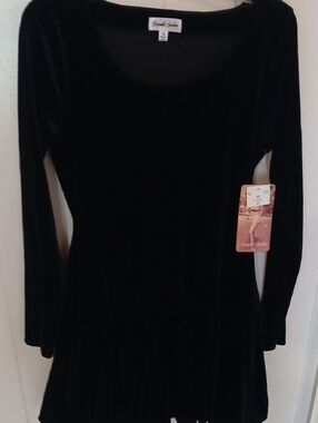 Emerald Sundae Black Velvet Mini Dress